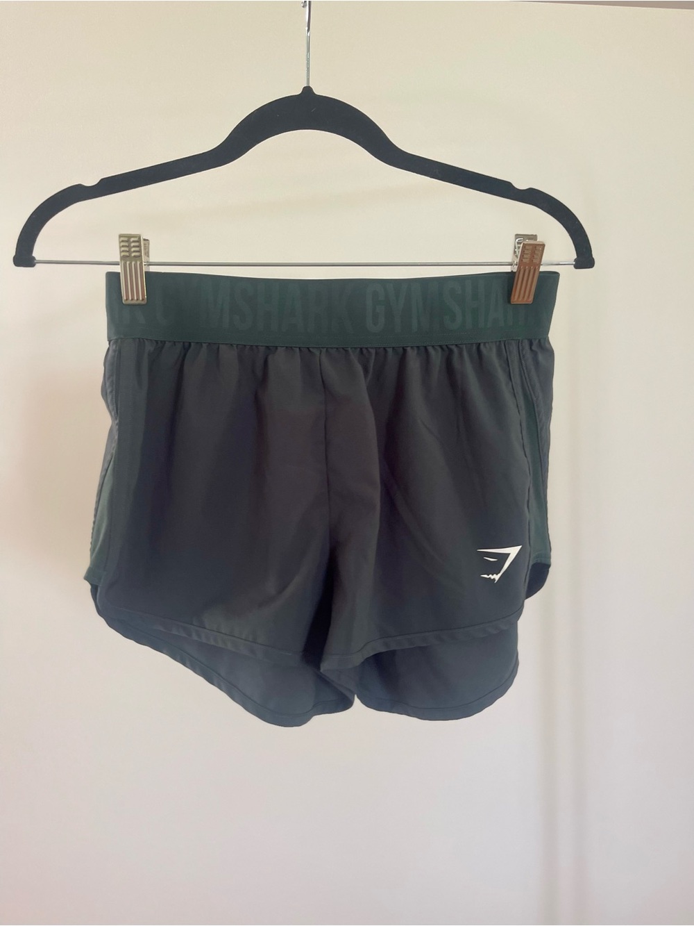 Gymshark Women’s Dark Green Athletic Running Shorts